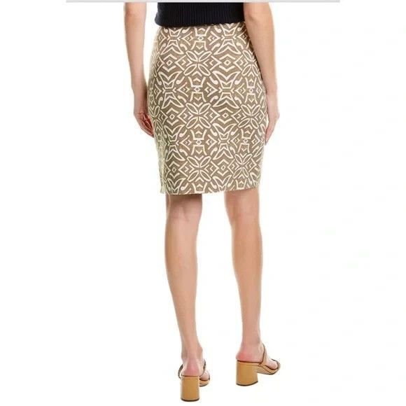 J McLaughlin Halle Reversible Skirt Navy Khaki Hilltop Nile Women Size XL - Picture 3 of 12